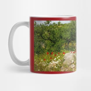 Olive Trees and Wild Flowers on Brac, Croatia Mug